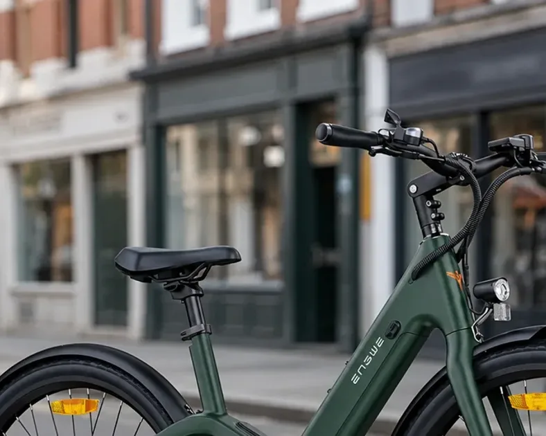 Engwe MapFour N1 AIR ST step-through city electric bike on a UK street