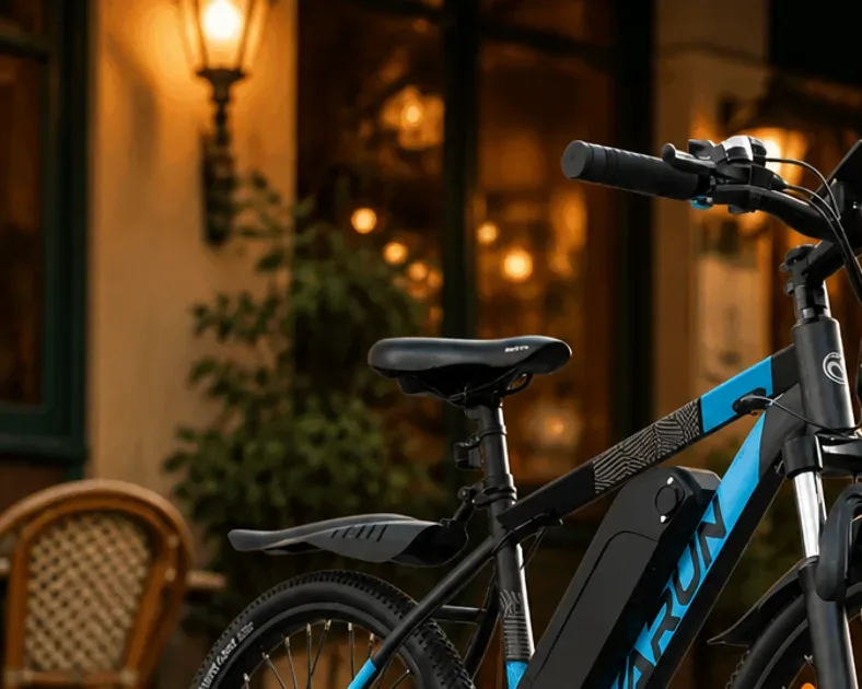 Varun M27-1 electric mountain bike on a UK cycle path