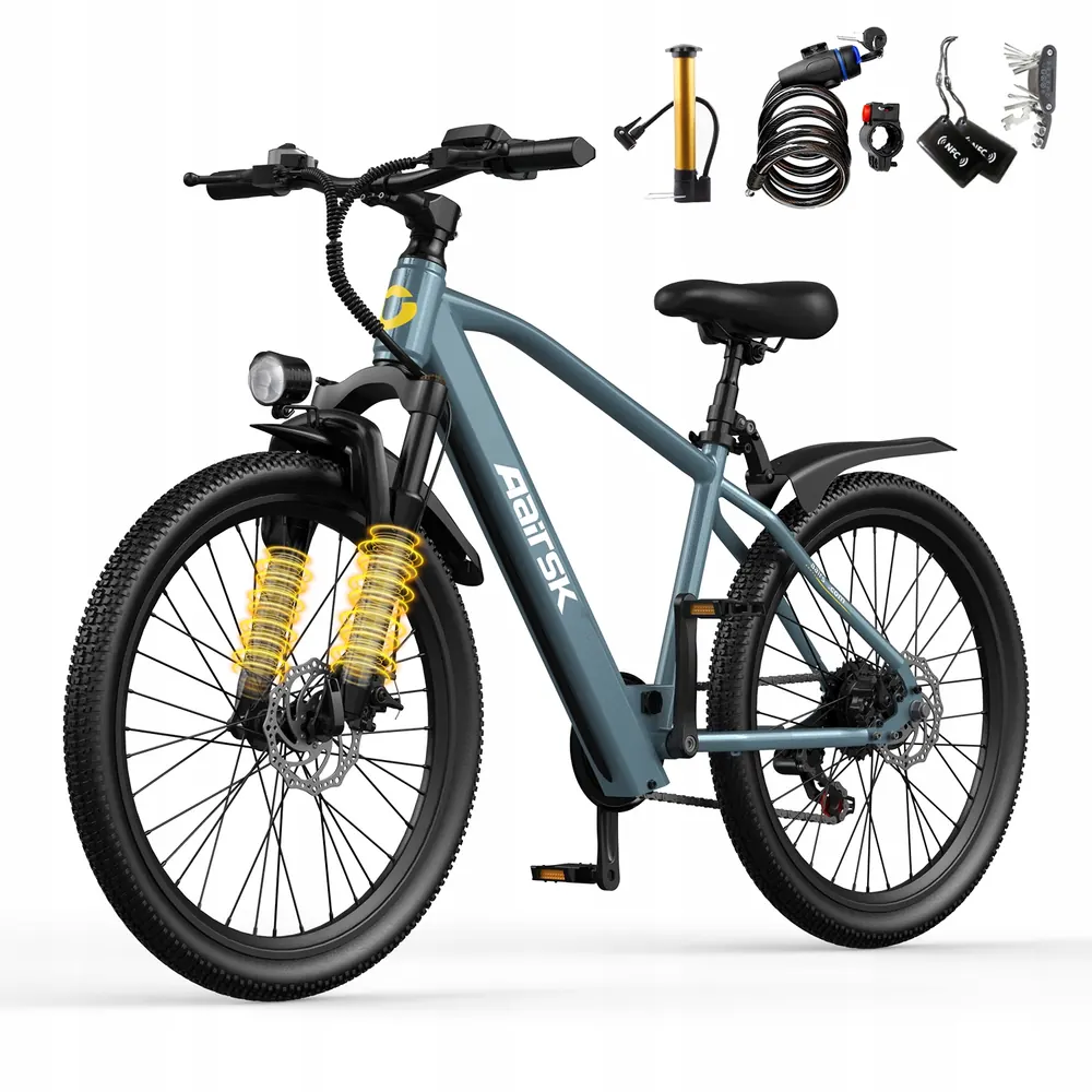 Aairsk GT300 electric bike with 26-inch wheels and 7-speed gears