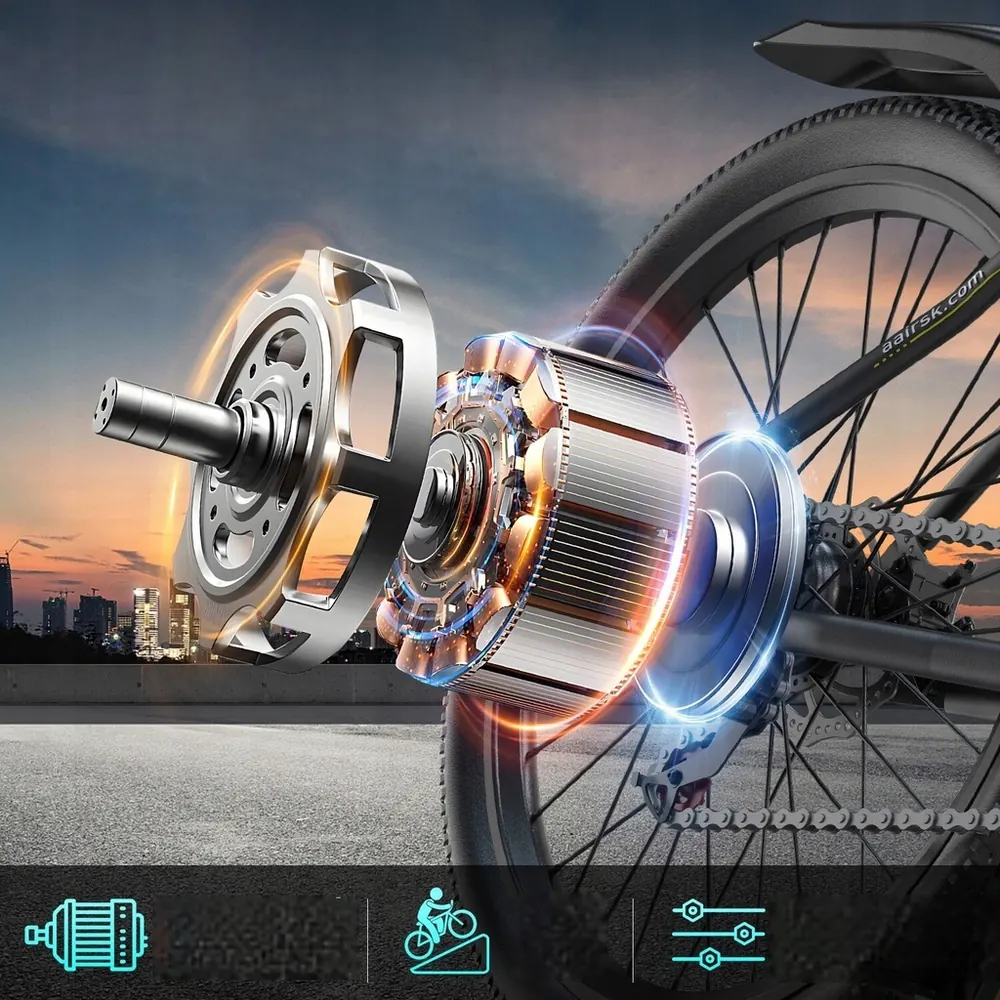 Aairsk GT900 electric bike equipped with mechanical disc brakes