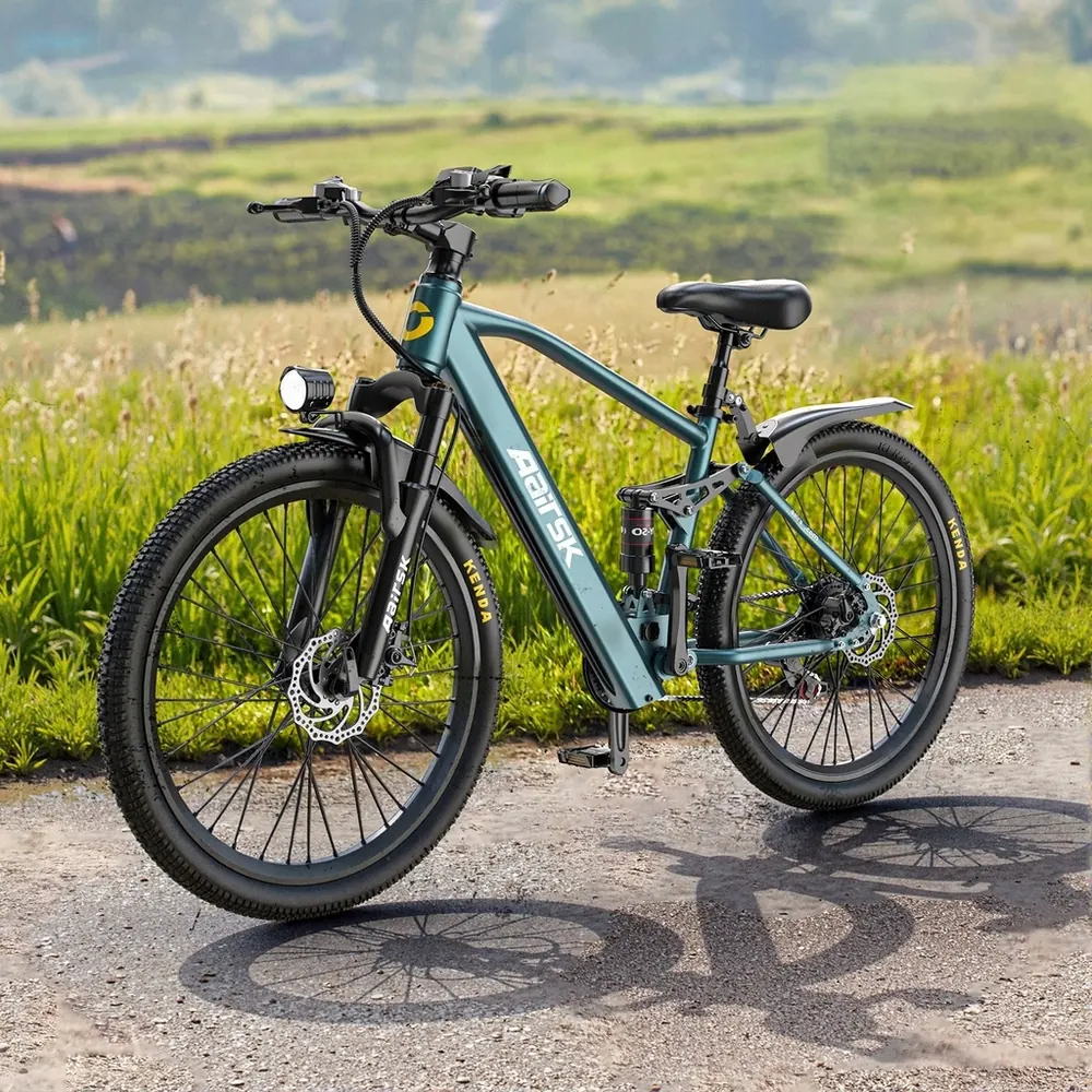 Aairsk GT900 electric bike with 26-inch wheels for off-road MTB riding.
