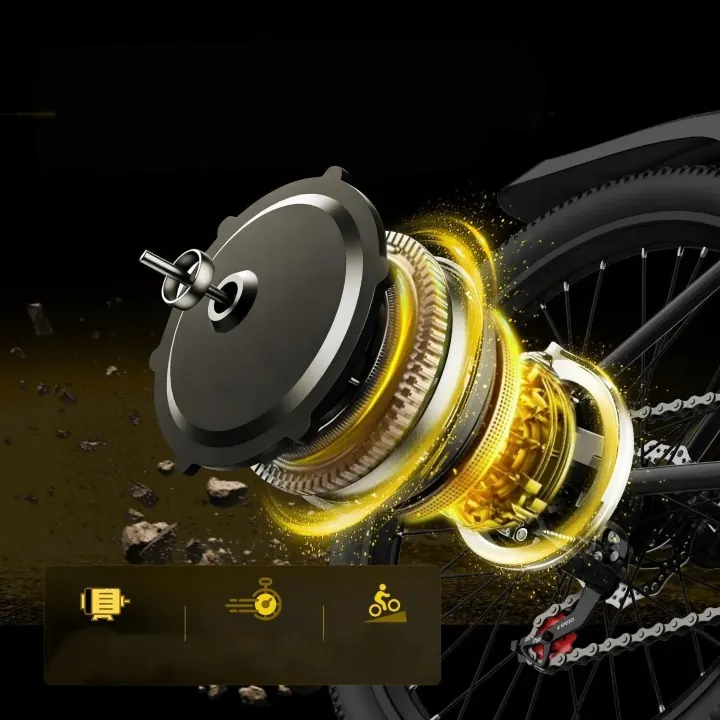 Aairsk Q7 black electric bike with 36V 10Ah battery and 75km range