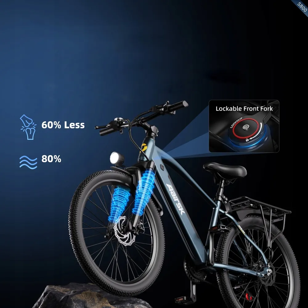 Aairsk S800 Removable Battery City Electric Bike 26" image 5
