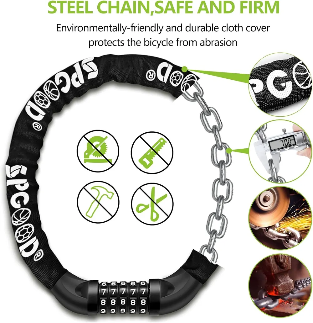 Hardened Chain Combination Lock image 5