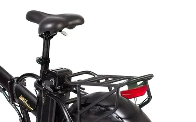 Allegro TDL6125 handlebar display showing speed and battery level, with throttle and controls.