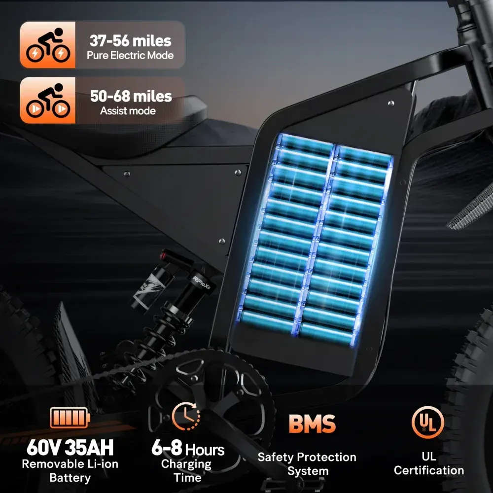 Bopzin Q8 Fat Tire Electric Mountain Bike image 7