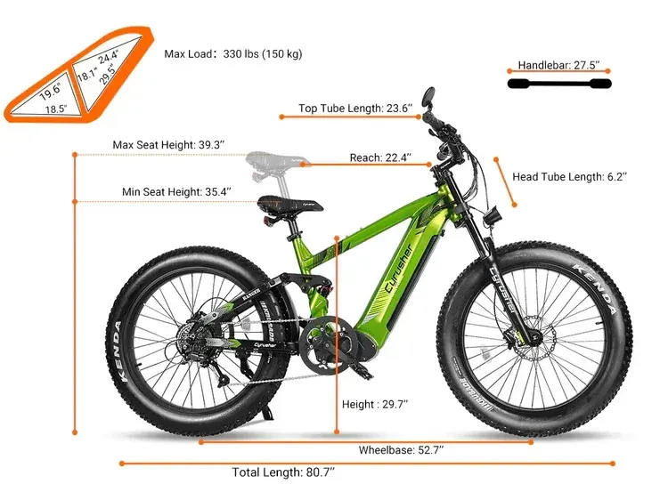 Cyrusher Ranger 1.0 All-Terrain Electric Bike image 2