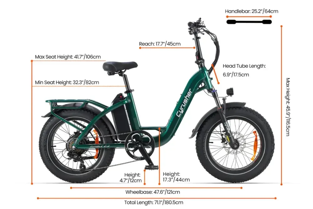 Cyrusher Rumble 2.0 Step-Through Electric Bike image 2