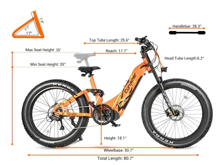 Cyrusher Trax Hybrid All-Terrain Electric Bike image 2