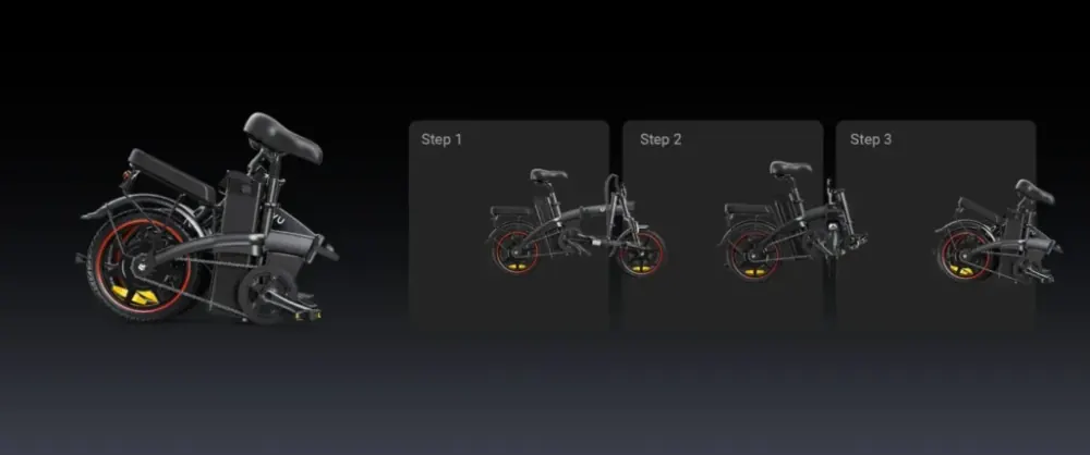 DYU A5 14 Inch Full Foldable Electric Bike image 12