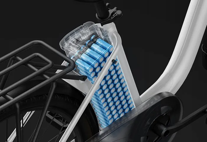 DYU C6 urban electric bicycle model code on frame