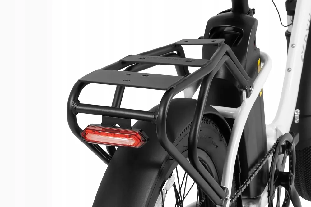 Green DYU C9 electric folding bicycle with 15.6Ah battery