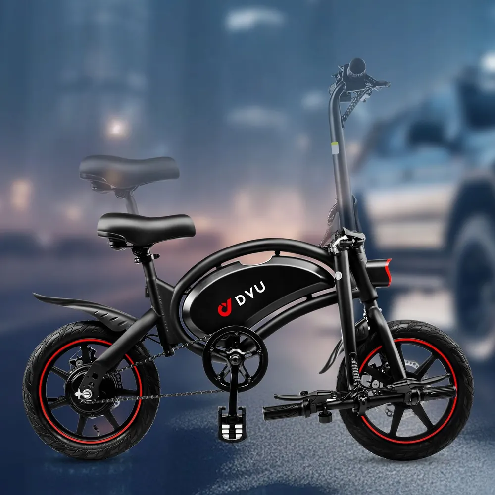 DYU D3F electric bike with 14-inch wheels, ideal for city travel