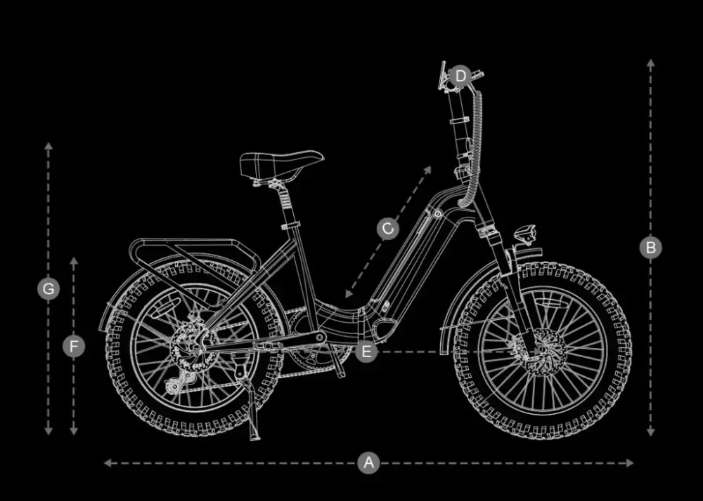 DYU FF500 20 Inch Fat Tire Electric Bike image 2