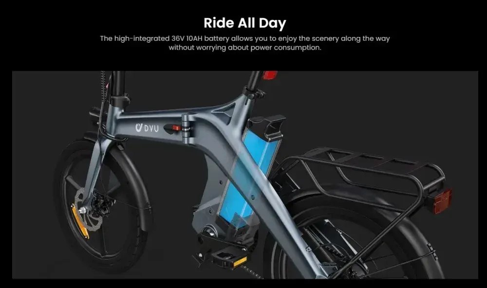 DYU T1 20 Inch Foldable Electric Bike image 8