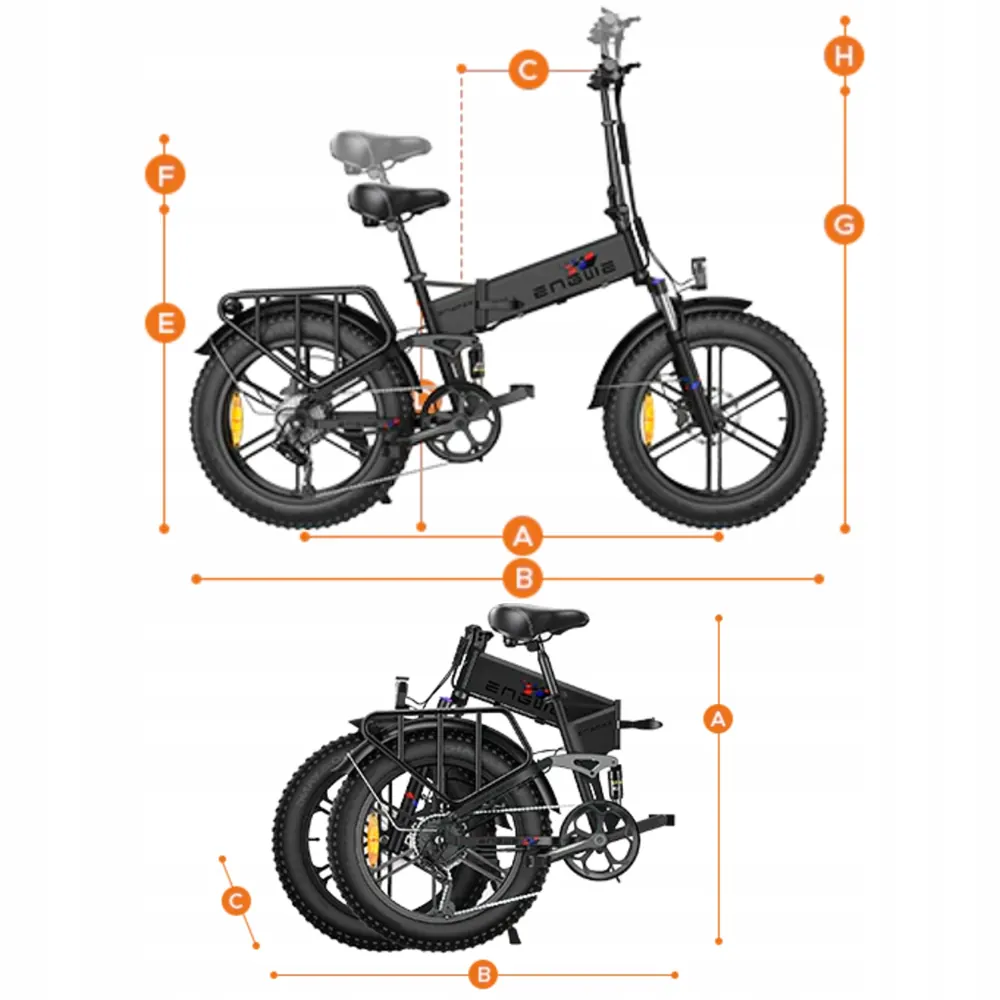 ENGWE ENGINE X electric bike black frame side view 25km/h 100km range