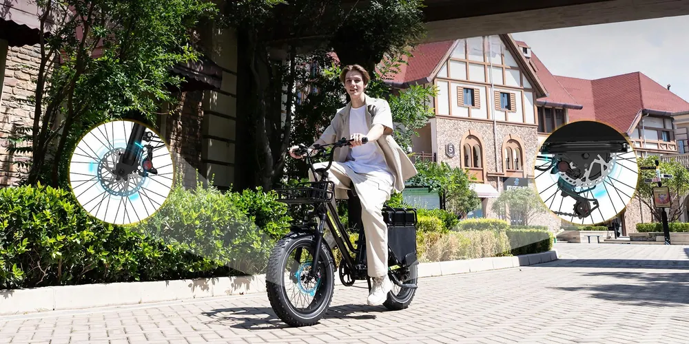 Battery included with KOOLUX 20 inch electric bike 1000W