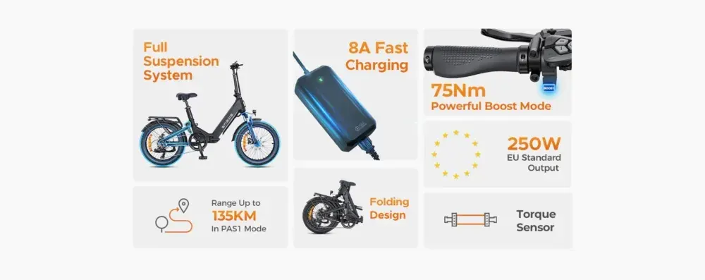 Engwe L20 3.0 Boost Folding Electric Bike image 4