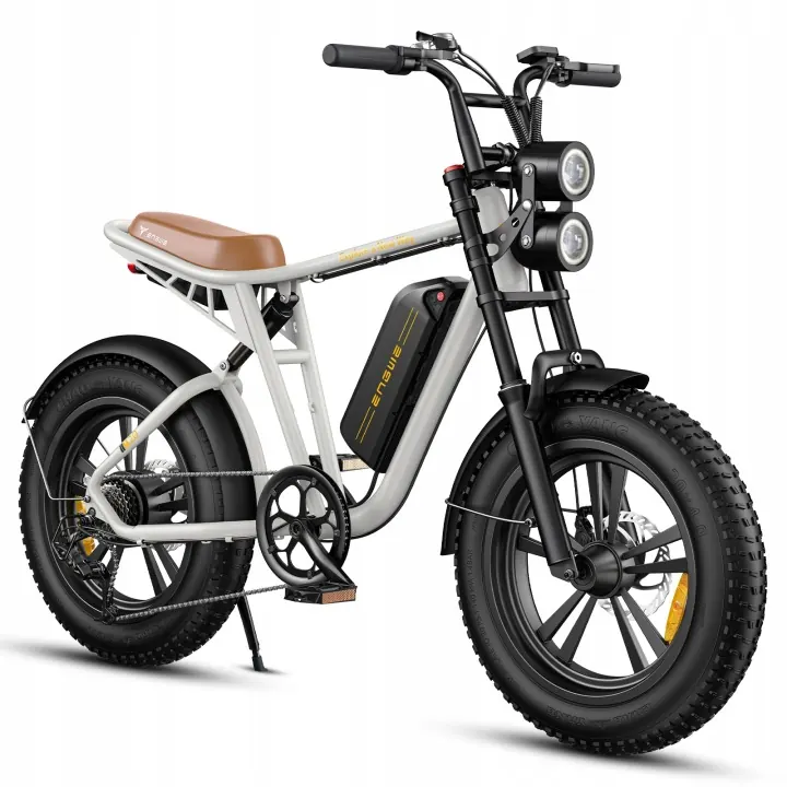ENGWE M20 electric bike white frame 1000W motor 48V 13AH battery 20 inch tires