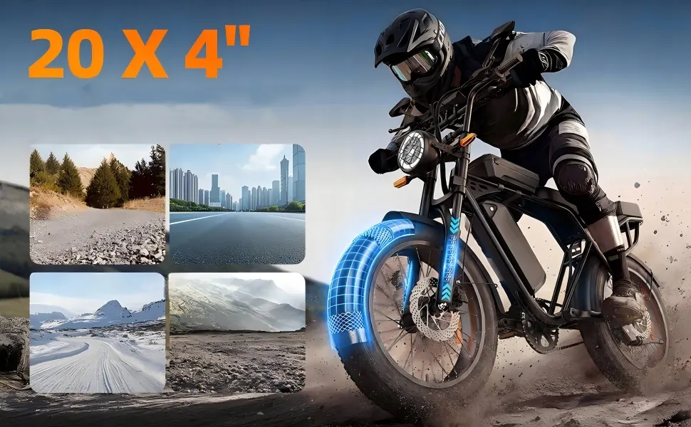 Aairsk X5 electric fat bike suitable for riders 155-200 cm tall.