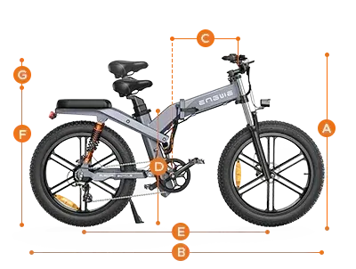 Engwe X20/X24/X26 All Terrain Foldable Electric Bike image 2