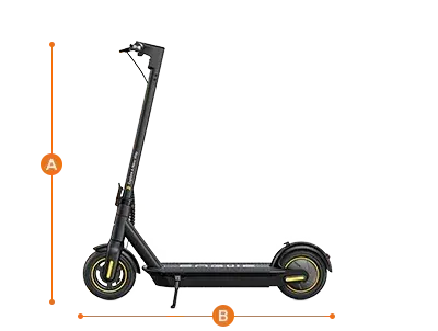 Engwe Y10 electric scooter full side view showing lightweight foldable frame and 10x3.0 fat tires