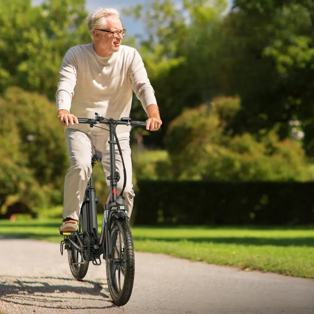 Fafrees F20+ folding e-bike pre-assembled and adjusted, step-through frame, 250W motor.