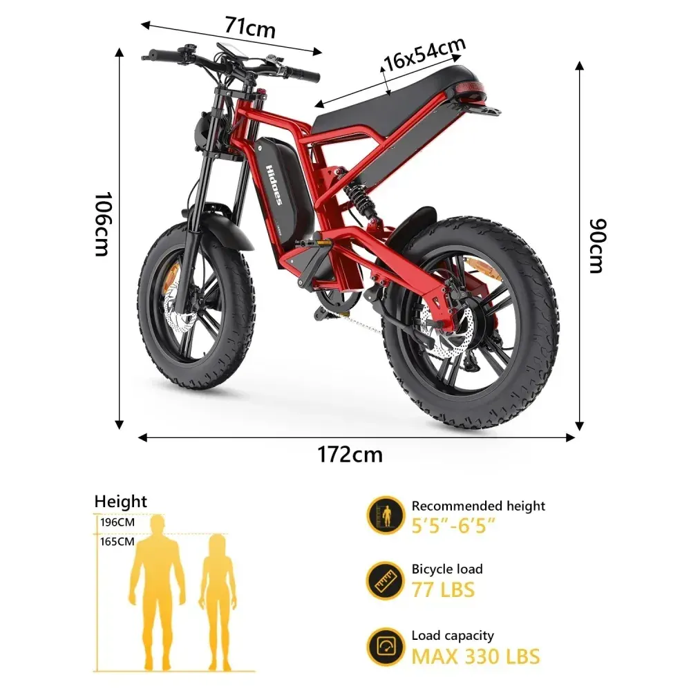 Hidoes B6 Cruiser Electric Bike for Adults image 2