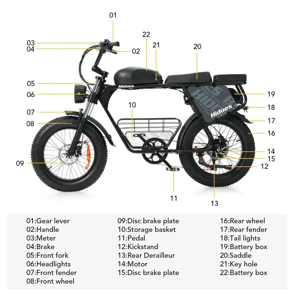 Hidoes B9 Dual Battery Fat Tyre Electric Bike image 8