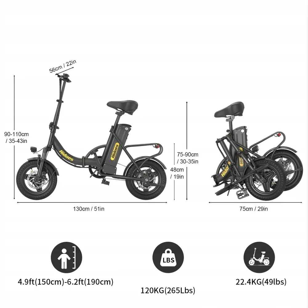 HIDOES C5 Folding Electric Bike image 4