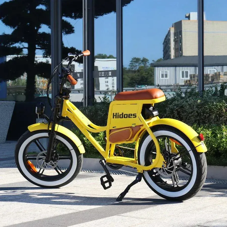 Hidoes C8 LCD display showing speed and battery level, handlebar view