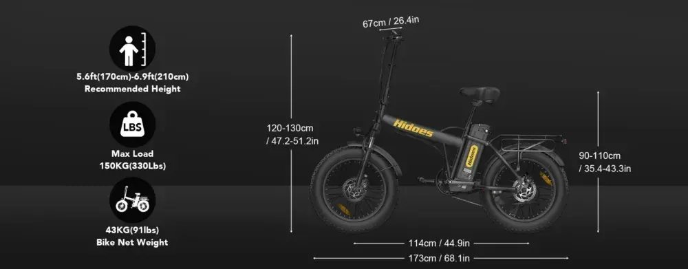 Hidoes F3 Fat Tire Electric Bike image 10