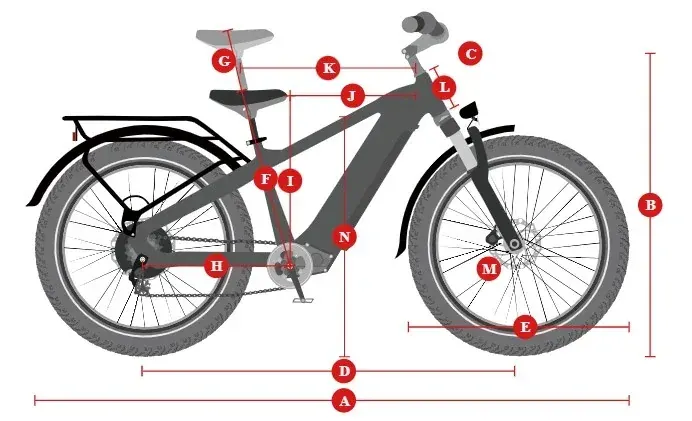 Himiway D5 (Zebra) electric fat bike full side view, black frame with fat tires