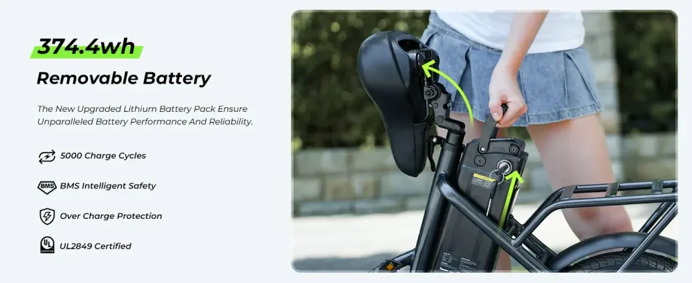 isinwheel U4 Foldable Step-thru Electric Bike image 2