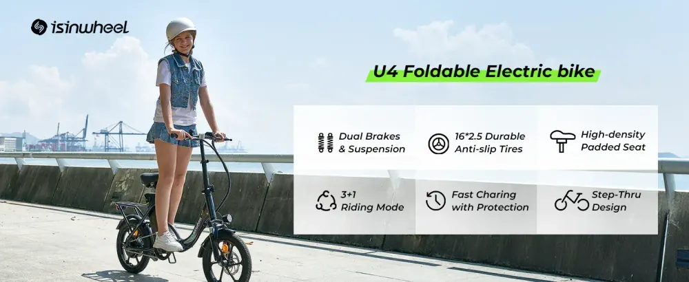 isinwheel U4 Foldable Step-thru Electric Bike image 5