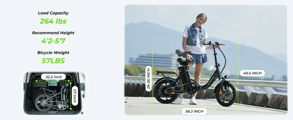 isinwheel U4 Foldable Step-thru Electric Bike image 7