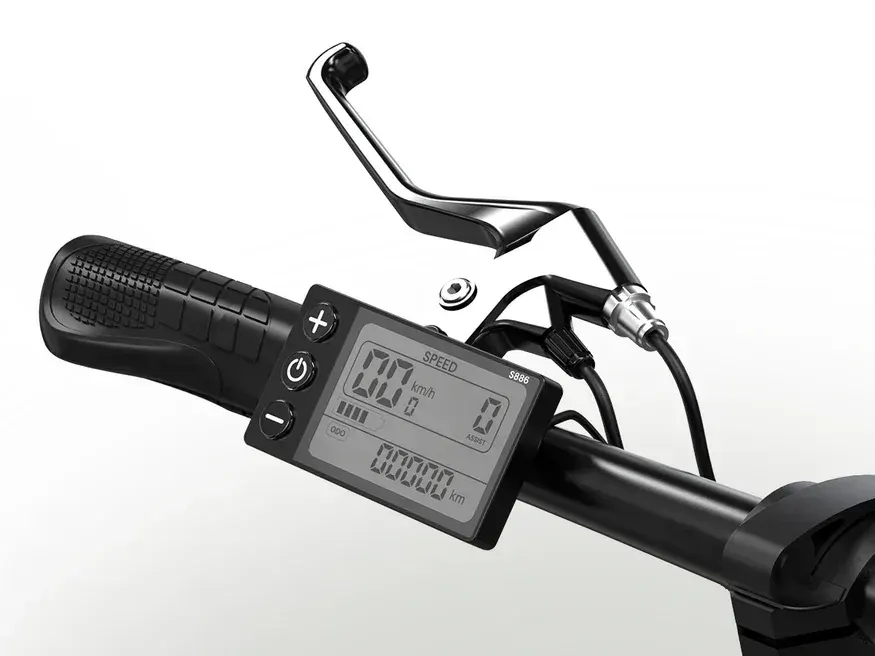 Koolux BK6S 4.0 removable 48V 13Ah battery being detached from the downtube.