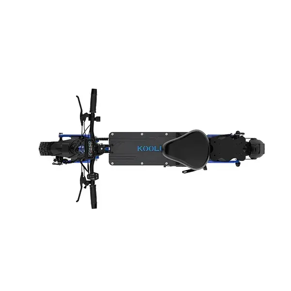 Rider commuting on the Koolux U1 PRO electric scooter along a flat city asphalt road