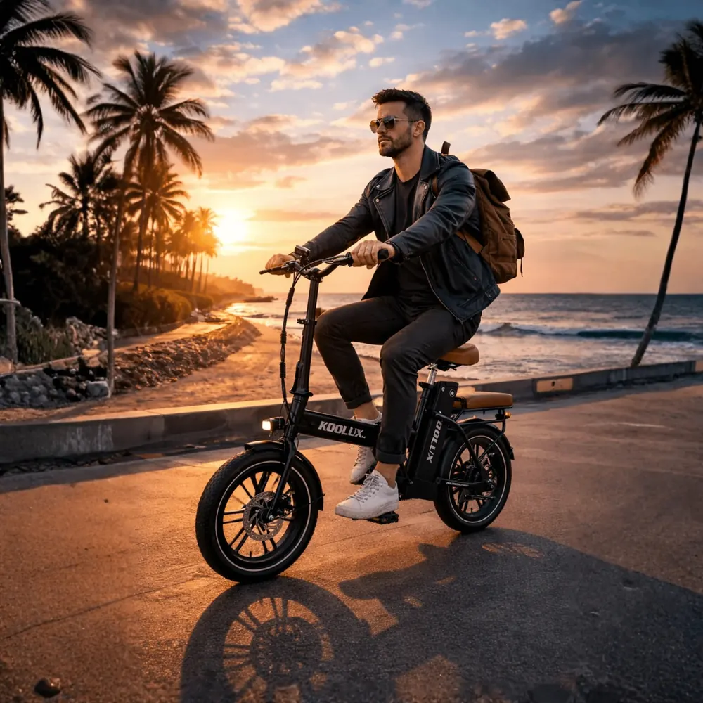 KOOLUX X10 folding electric bike unisex design with 350W motor and 36V 13Ah battery