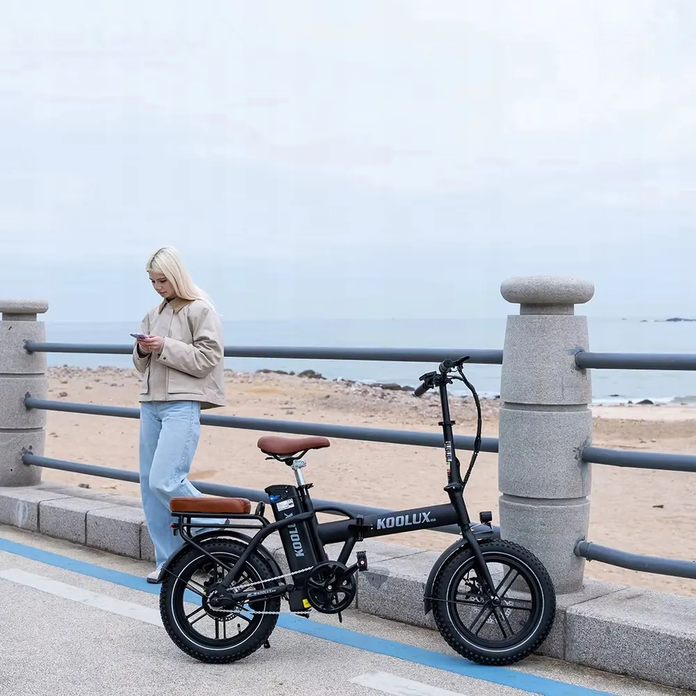KOOLUX X10 folding e-bike weighing 25.62 kg with 350W motor and app connectivity