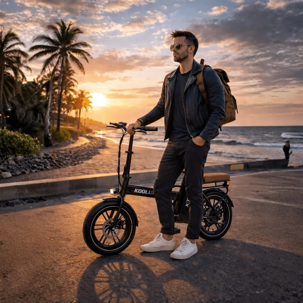 KOOLUX X10 folding electric bike with 350W motor and 13Ah battery