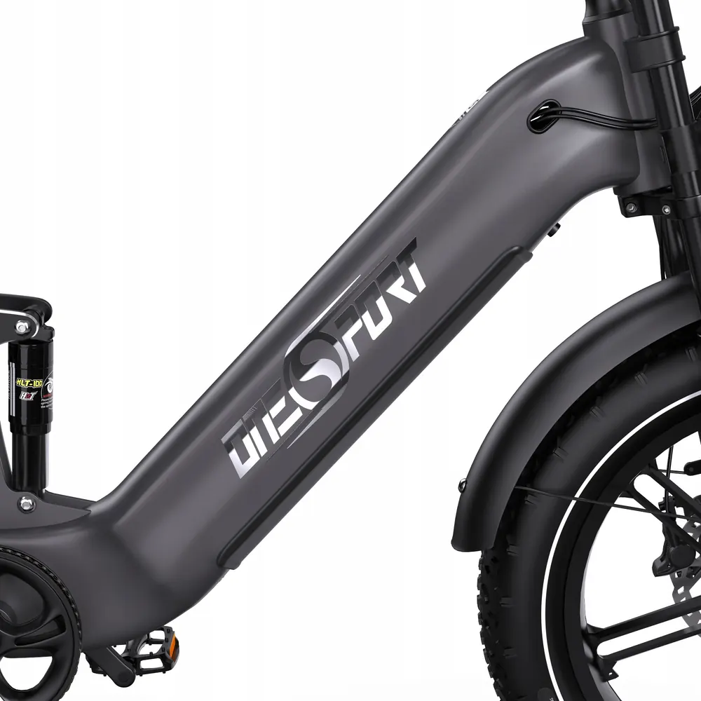 Onesport brand logo on OT08 PRO dual battery electric mountain bike