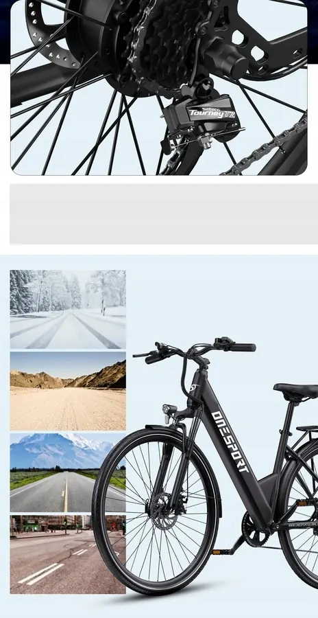 ONESPORT OT12 36V 13Ah 250W white electric city bike