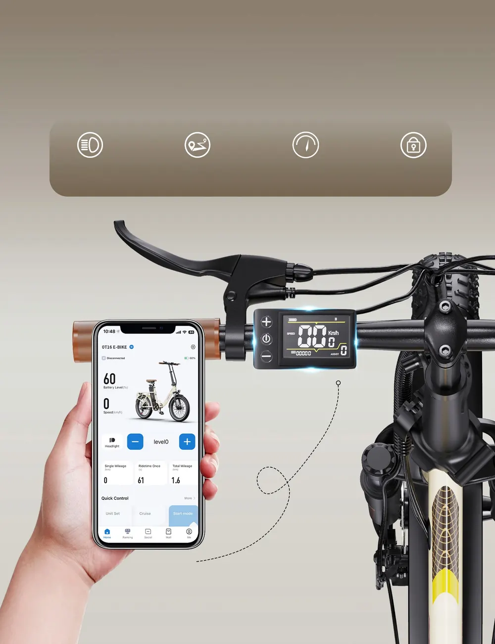 ONESPORT OT16-2 electric bike by Onesport brand