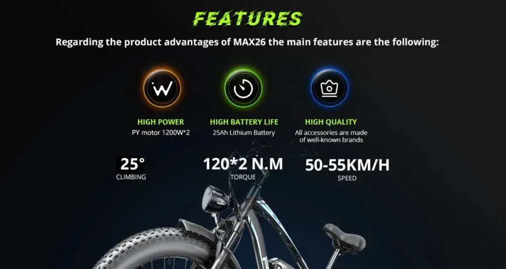 PVY MAX26 Fat Tire Electric Bike image 5