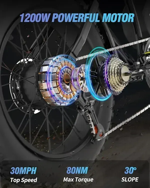 Ridstar Q20 Lite mechanical disc brakes on front wheel