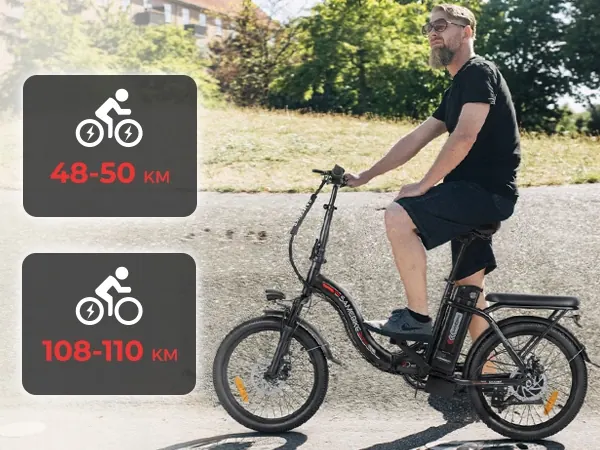 SAMEBIKE CY20 electric bike suitable for riders 150-210 cm tall