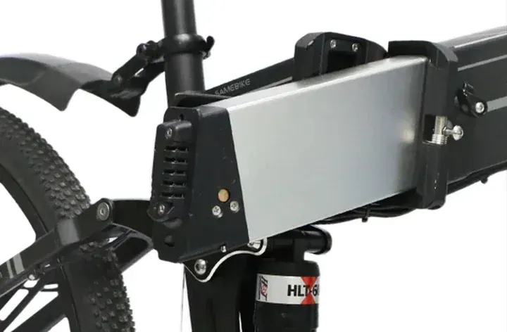 Samebike LO26-II-YD LCD display showing speed and battery level.