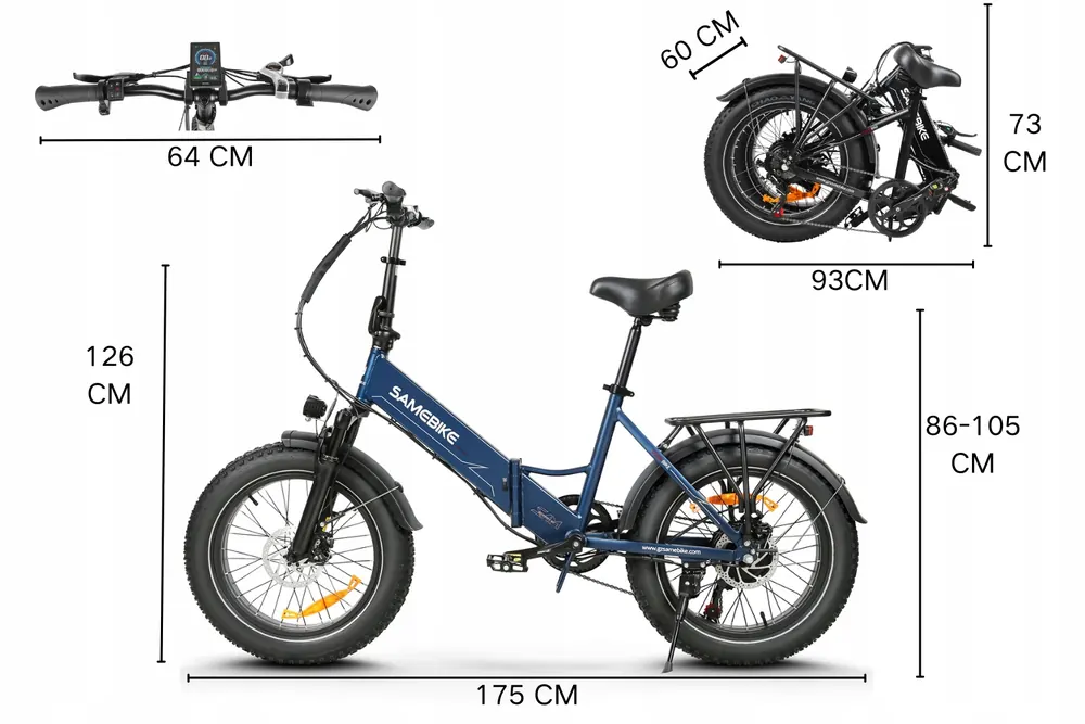 Original packaging of SAMEBIKE LOTDM200-II electric bike with accessories