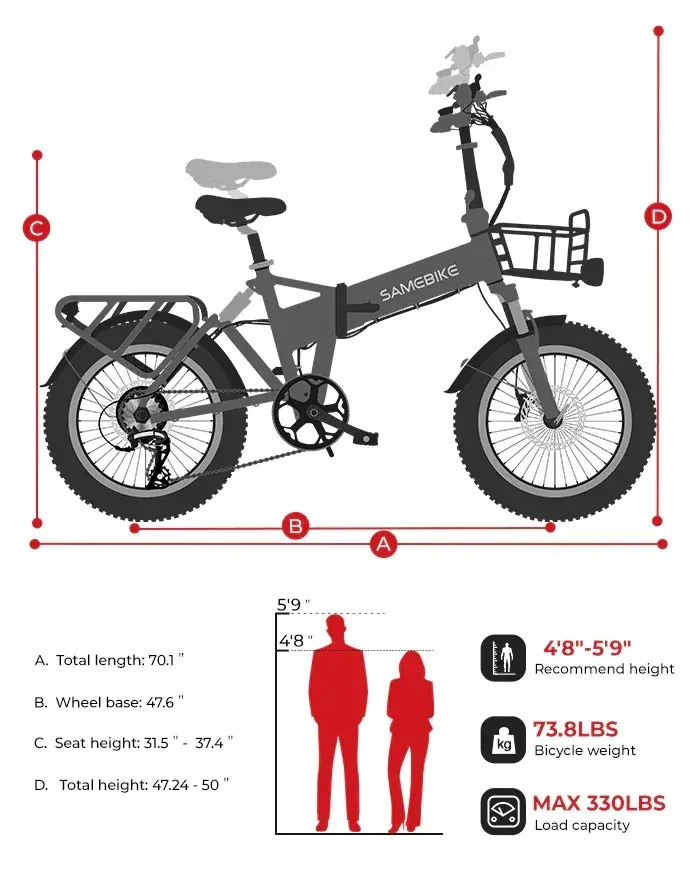 Samebike XWLX09-II Fat Tire Mountain Ebike image 2